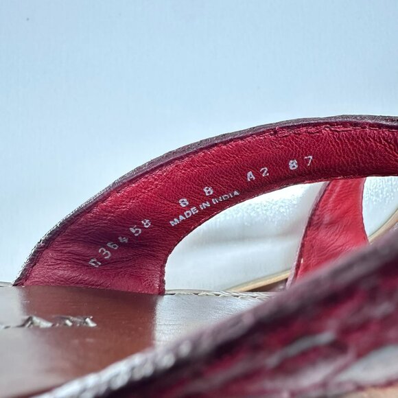 Cole Haan Snake Embossed Sandals Red Women's Size 8B - Picture 4 of 6